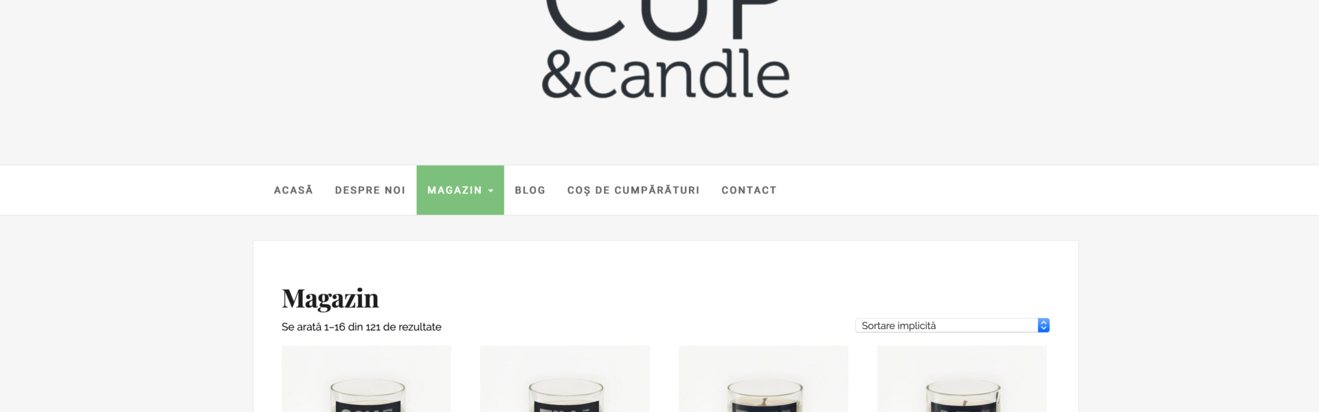 Startup Cup & candle picture website